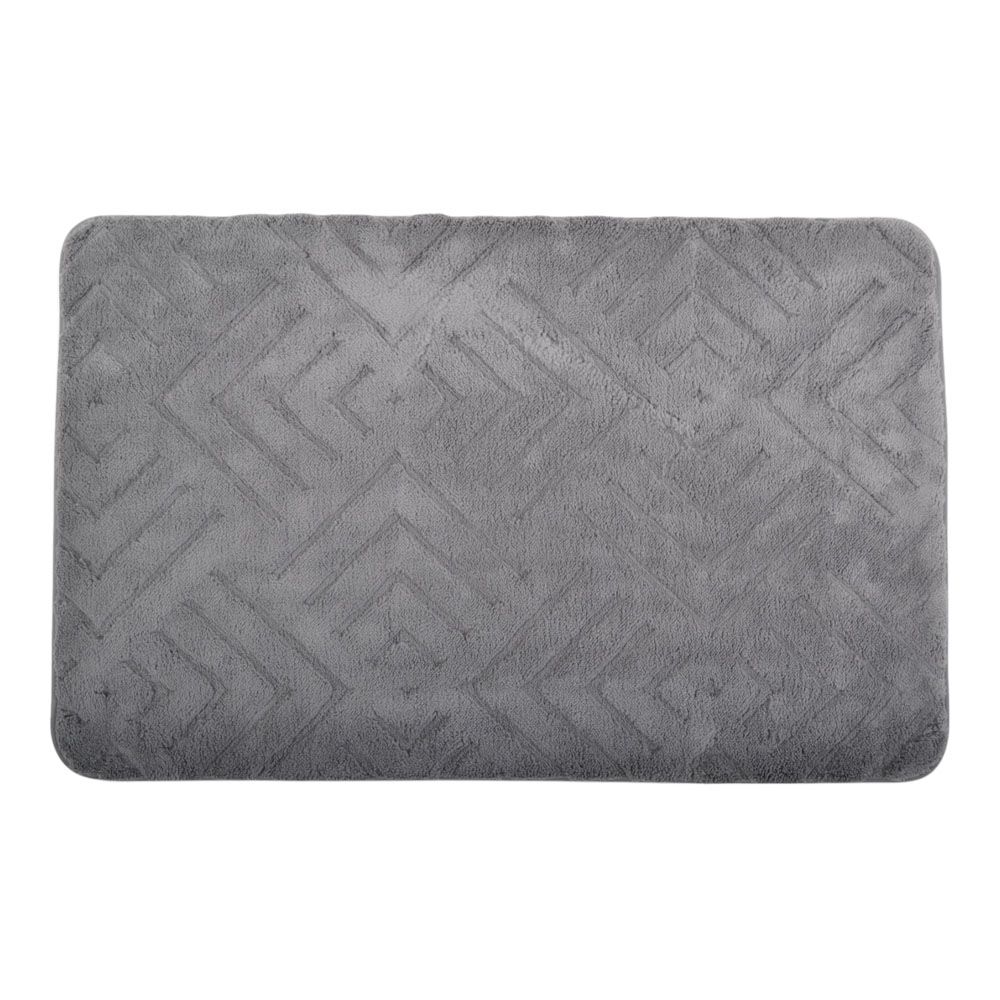 ΠΑΤΑΚΙ ΜΠΑΝΙΟΥ MEMORY FOAM ΣΕ ΓΚΡΙ ΧΡΩΜΑ ΜΕ PVC ΠΛΑΤΗ 50x80εκ.ANKOR
