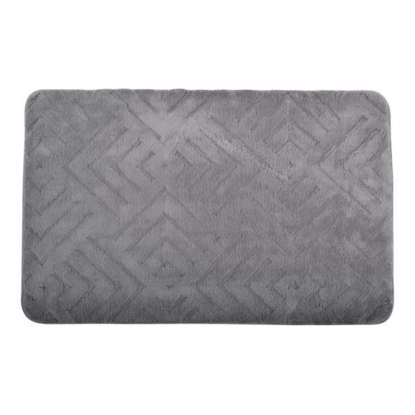 ΠΑΤΑΚΙ ΜΠΑΝΙΟΥ MEMORY FOAM ΣΕ ΓΚΡΙ ΧΡΩΜΑ ΜΕ PVC ΠΛΑΤΗ 50x80εκ.ANKOR