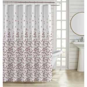 ΚΟΥΡΤΙΝΑ ΜΠΑΝΙΟΥ ΠΟΛΥΕΣΤΕΡΙΚΗ 180x180εκ 90gsm ΜΕ 12 ΚΡΙΚΟΥΣ ΜΕ ΣΧΕΔΙΟ ΦΥΛΛΑ ΣΕ ΑΠΟΧΡΩΣΗ ΣΑΠΙΟΥ ΜΗΛΟΥ ANKOR