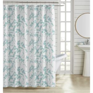 ΚΟΥΡΤΙΝΑ ΜΠΑΝΙΟΥ ΠΟΛΥΕΣΤΕΡΙΚΗ 180x180εκ 90gsm ΜΕ 12 ΚΡΙΚΟΥΣ ΕΦΕ ΜΑΡΜΑΡΟ ΣΕ ΤΥΡΚΟΥΑΖ ΧΡΩΜΑ ANKOR