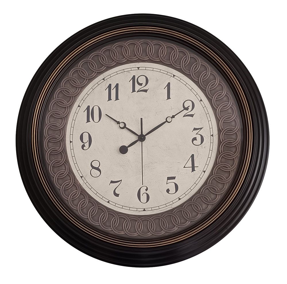 ΡΟΛΟΙ ΤΟΙΧΟΥ ΠΛΑΣΤΙΚΟ ΣΕ ΜΑΥΡΟ VINTAGE ΧΡΩΜΑ 55,8x55,8x5,2εκ.ANKOR